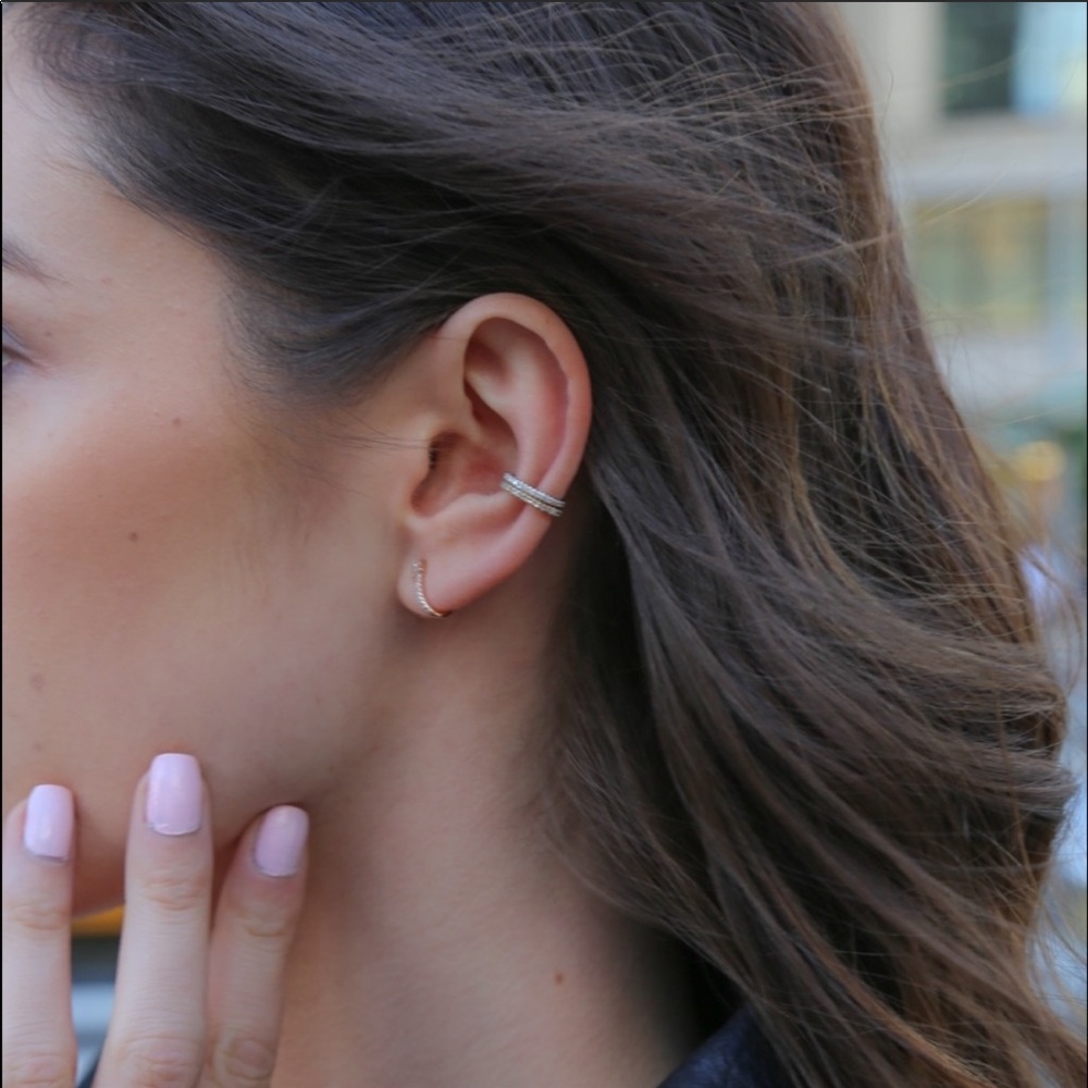 Sterling ear cuff with gold vermeil
